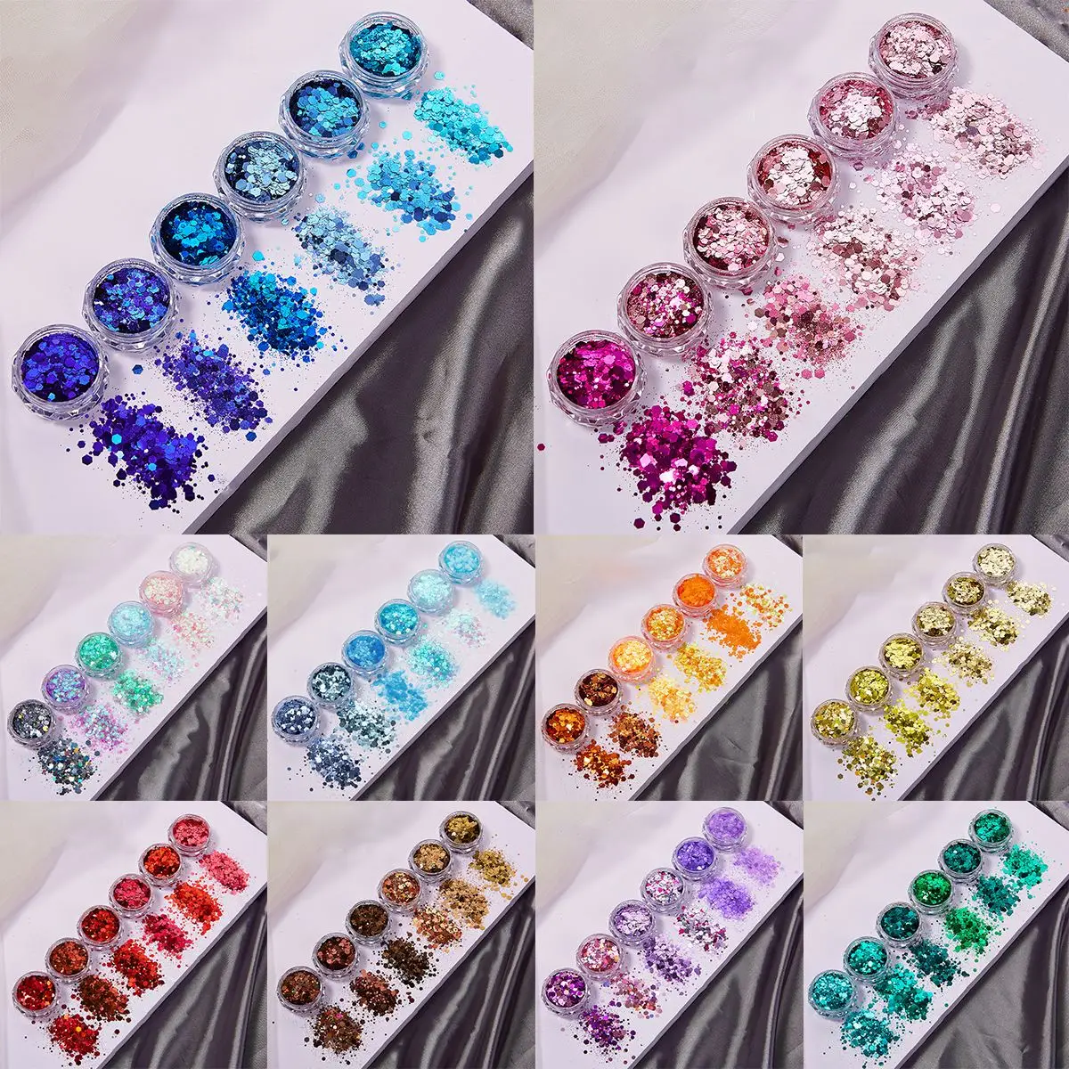 Resin Glitter Pack - 6 cores/conjunto de lantejoulas brilhantes de