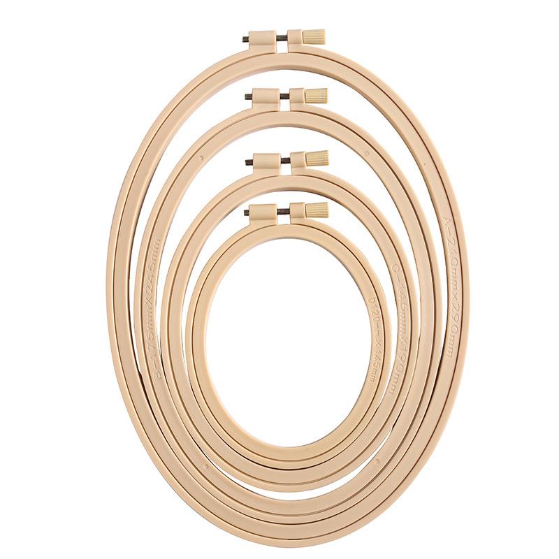 Wood Ring Blank - Aros De Bordado Oval De Plástico