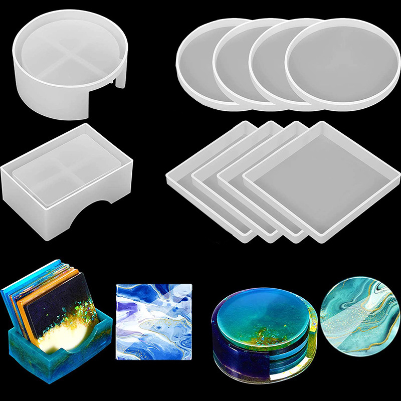 5 Pçs/set DlY Coasters de Copo - Coaster Mold Round avaliação e preço